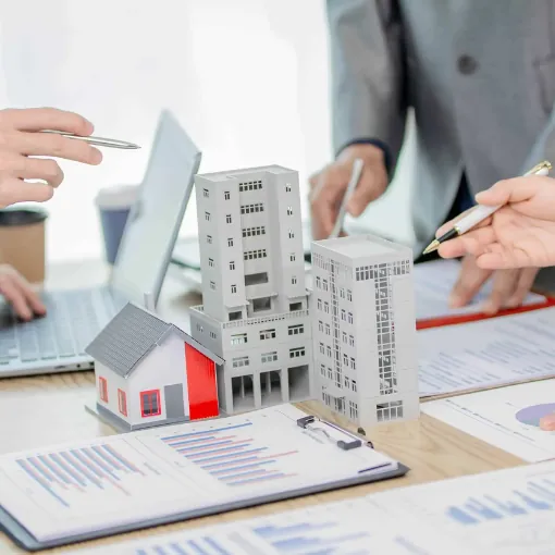 Immeuble professionnel et documents contractuels