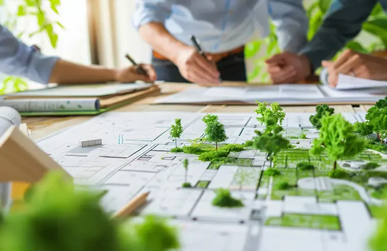 Plans architecturaux et projet de promotion immobilière